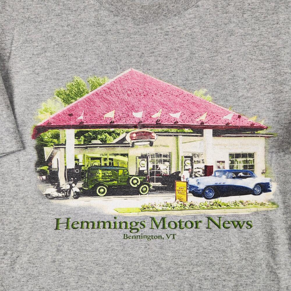 Vintage Hemmings Motor News Shirt Mens Large Gray Bennington VT Graphic Model T